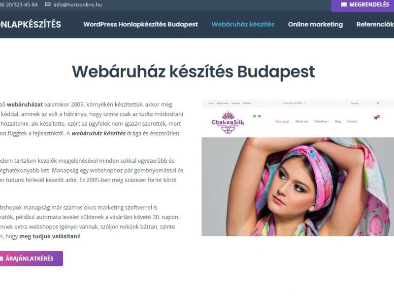 WordPress webshop készítése