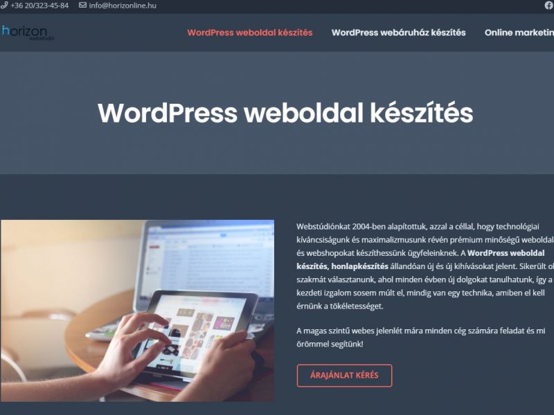Felhasználóbarát WordPress honlapkészítés